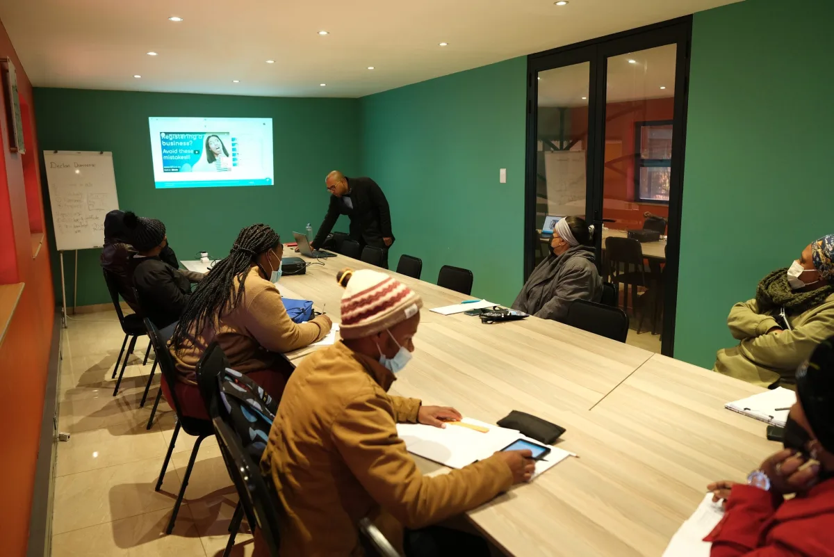 MSME owners participating in a digital marketing training boardroom session