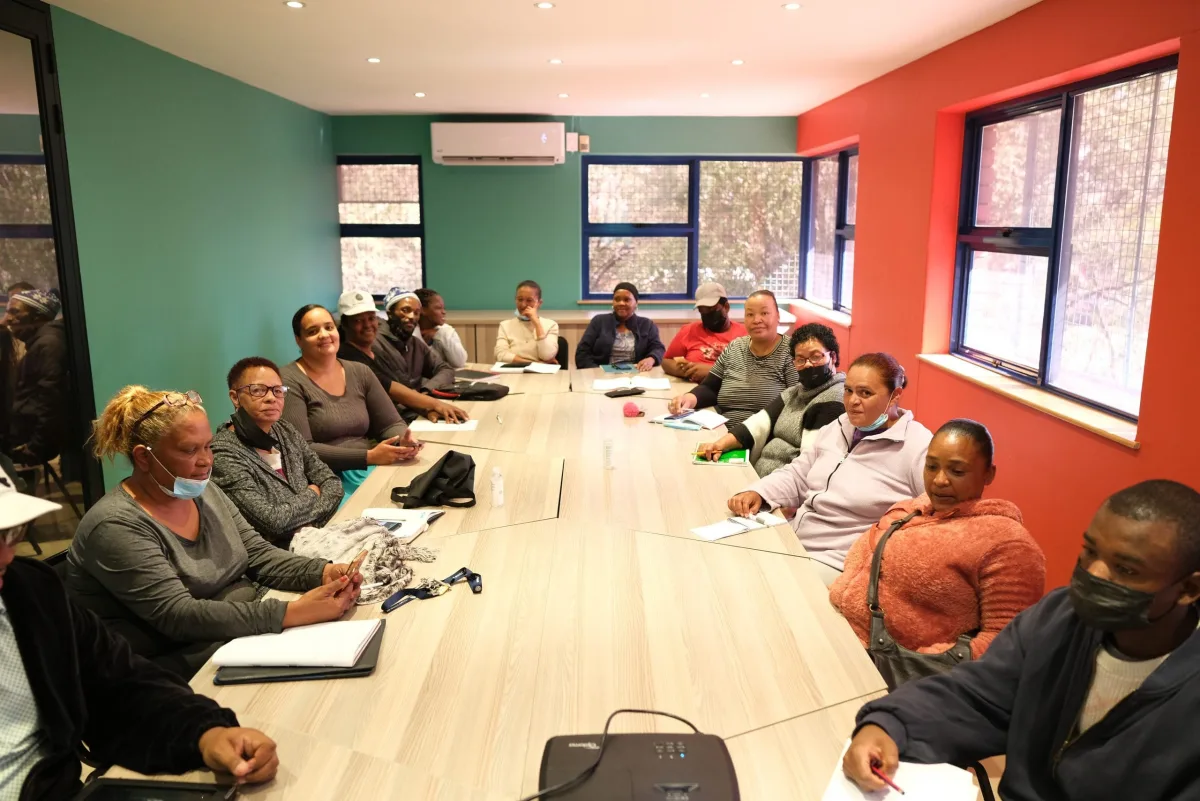 Entrepreneurs gathered for an informal business digital skills workshop
