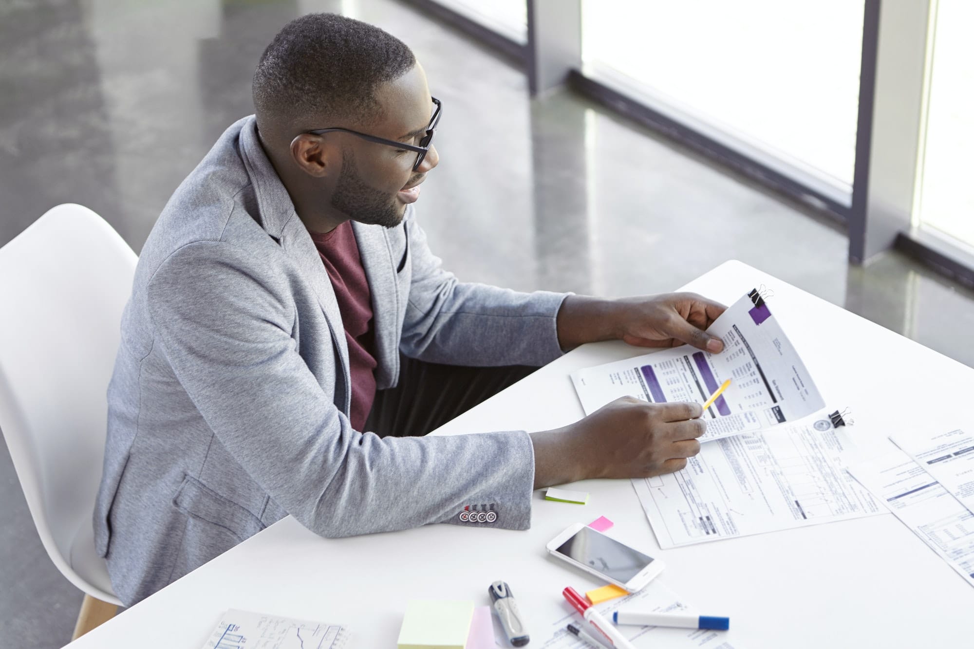 Startup working on business idea